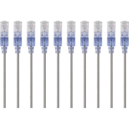 Monoprice Slim Cat6A Cable - 10Pk_ 7Ft Gray 15163